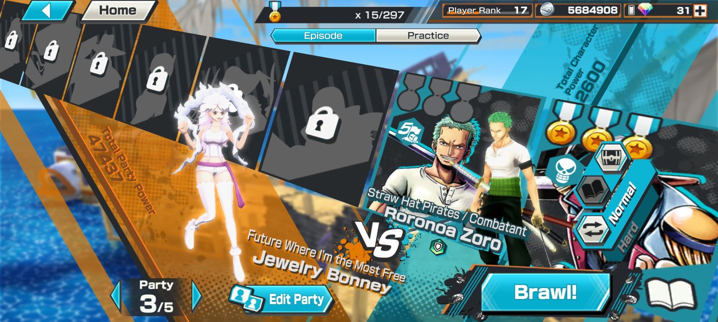CONTA DE ONE PIECE BOUNTY RUSH COM EX NUSJURO B3/ROGER/KIZARU/BONNY NIKA/SANZORO