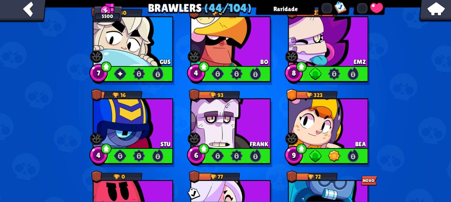 CONTA BRAWL STARS DE 2022 DIVERSOS RECURSOS!