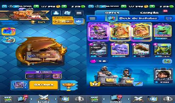 CLASH ROYALE NV35 7013 TAÇAS/ARENA 19/3315GEMAS/ 177K GOLD/117 CARDS DISPONIVEIS