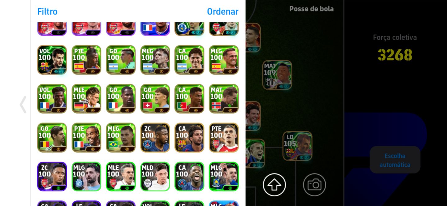 CONTA eFOOTBALL 2026 3268 FORÇA COLETIVA | ELENCO 109+