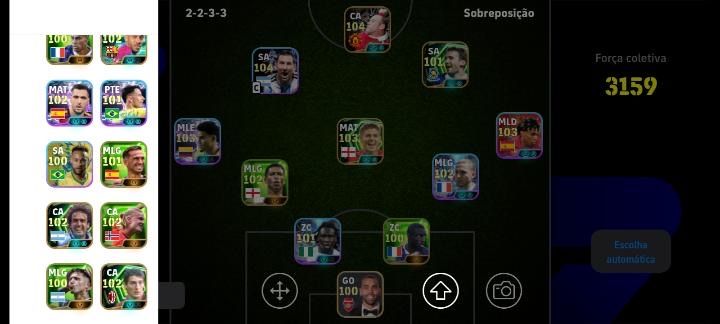 Conta Efotboll com belligham messi e etc