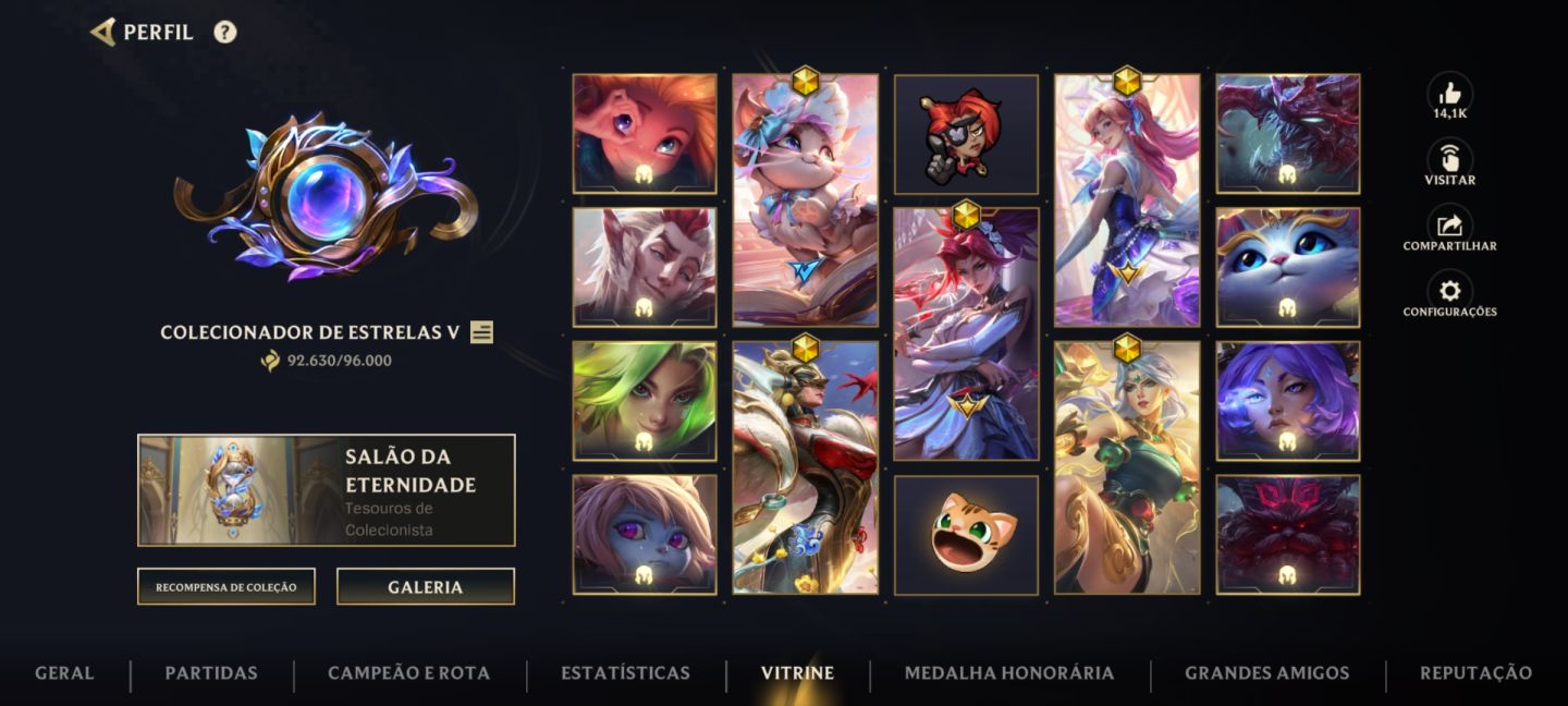 CONTA WILD RIFT FULL SKIN, Basicamente todos os champs tem skin