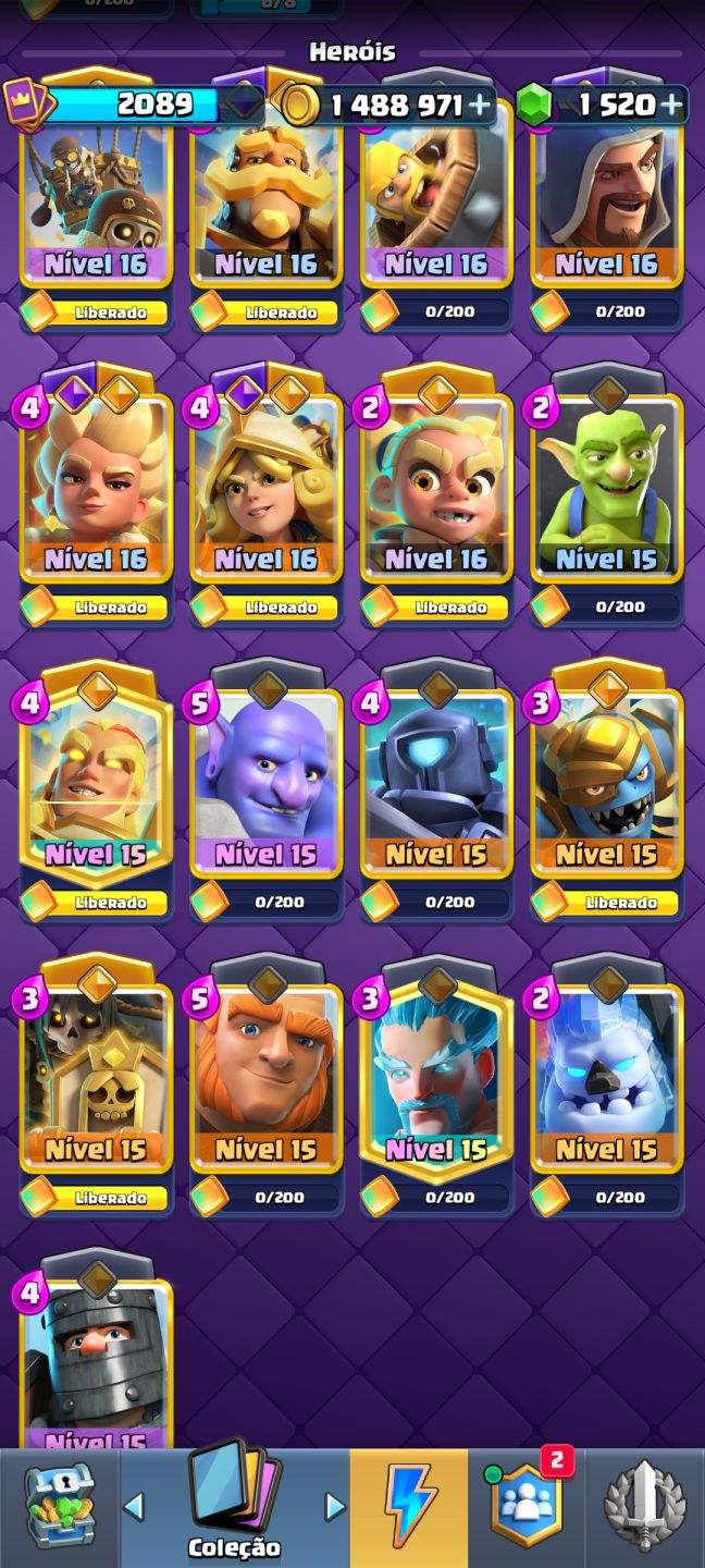Conta de Clash Royale Upada