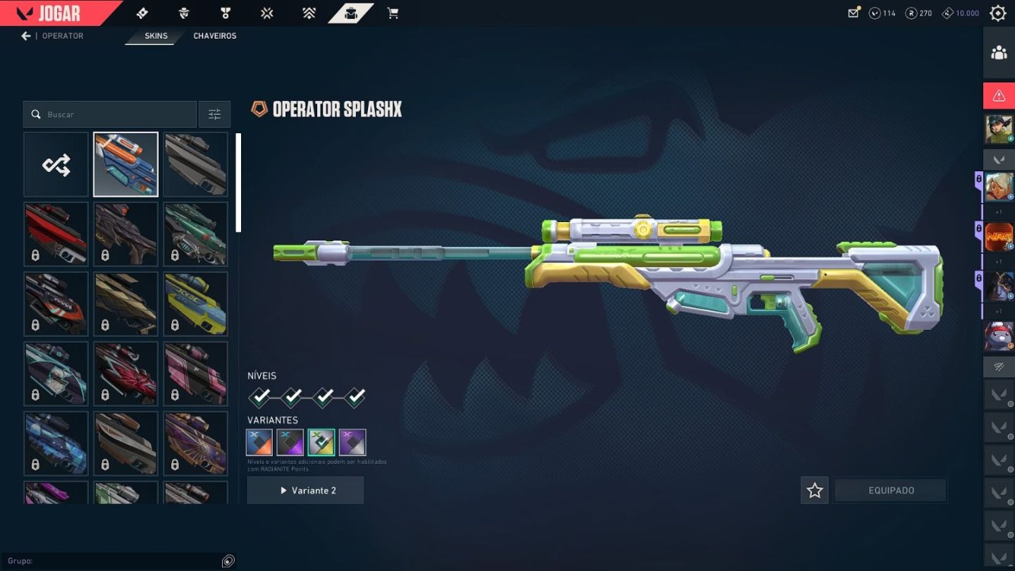 CONTA BRABA COM DIVERSAS SKINS VALORANT