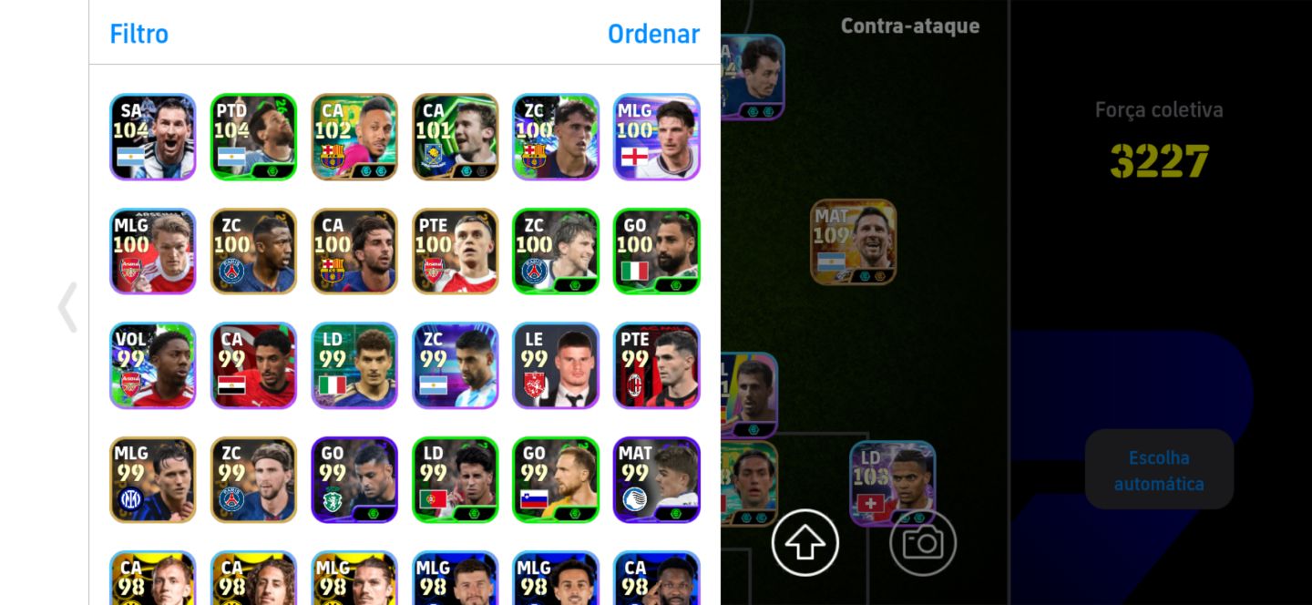 CONTA DE eFOOTBALL Força 3227 | Messi 109, Maldini, Nesta, Mbappé