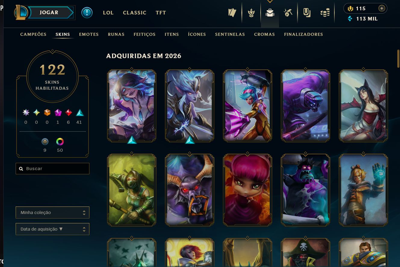 Conta LoL Esmeralda IV | Todos Campeões | 122 Skins (Vayne Mítica)