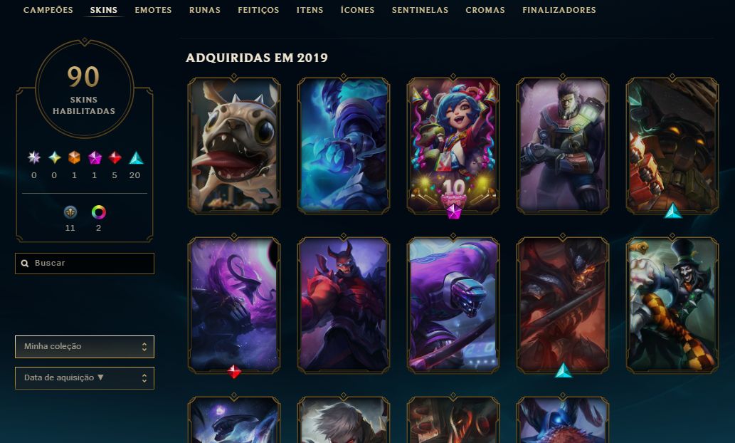 Conta LoL 51 Skins, Prata. Ultimate e Lendárias