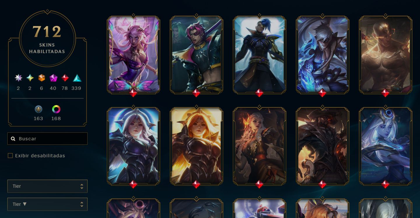 CONTA LOL | MUITAS SKINS + CAMPEÕES | PRONTA PARA JOGAR