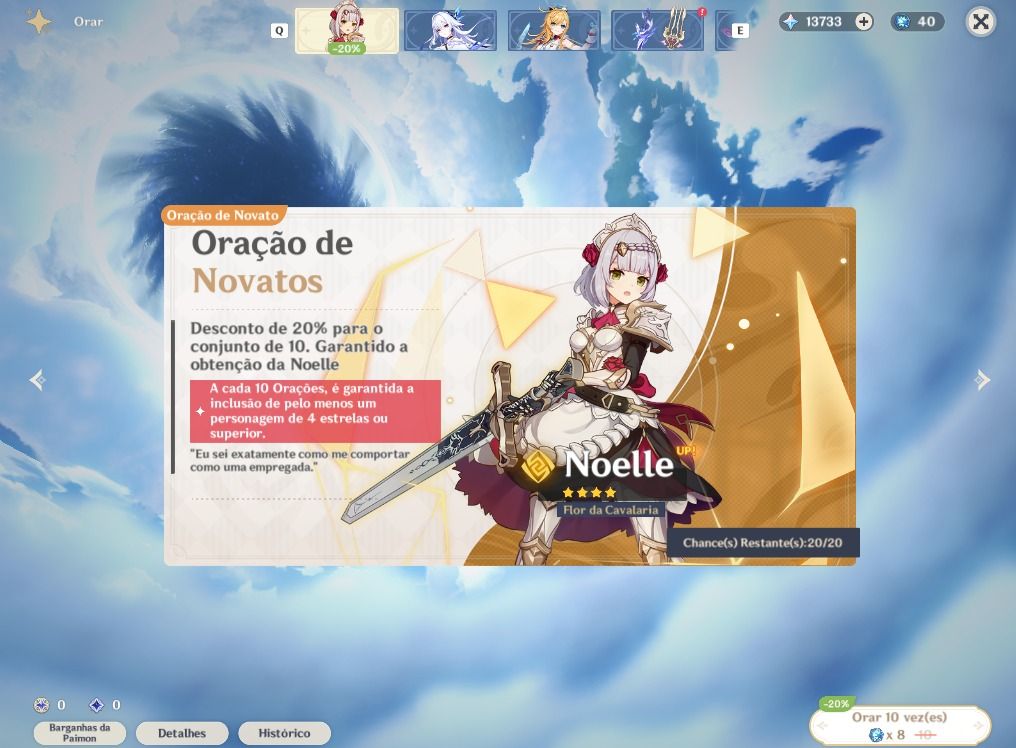 Conta Genshin Impact América Ar25 + 13.733 Primogems + 130 Pulls