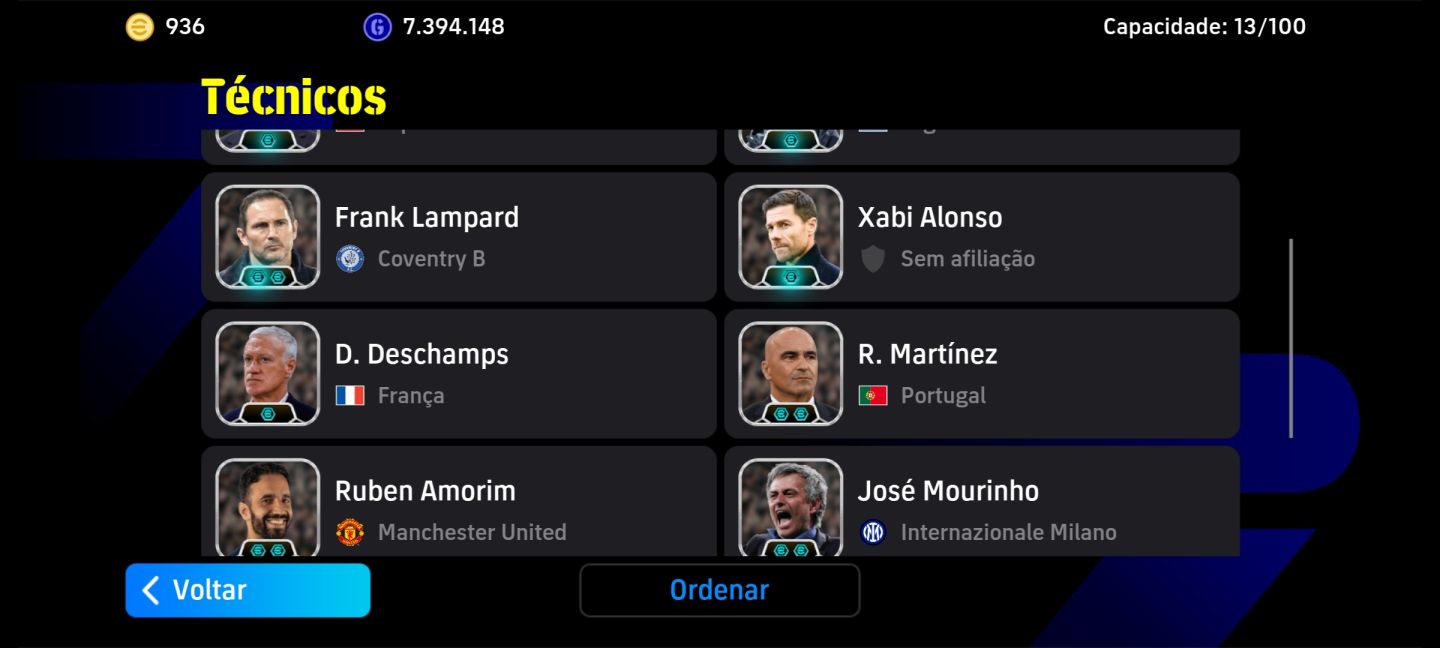 Conta Efootbal, com messi blitz curle, cr7, Pelé, Ronaldinho e muito mais.