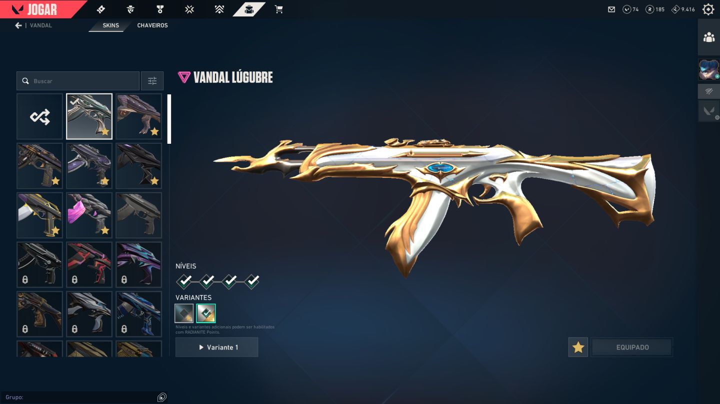 CONTA VALORANT 7 VANDALS KARAMBIT 2 SHERIFF 2 PHANTON OPERATOR GUARDIAN +2 PASS