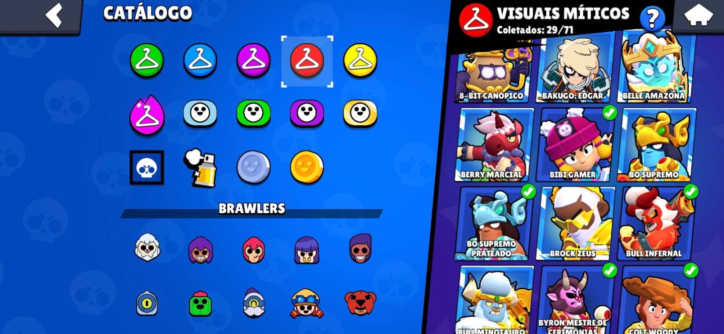 CONTA DE BRAWL STARS ANTIGA 105K DE TROFEUS JUNTO COM CLASH ROYALE 11K+ TROFEU