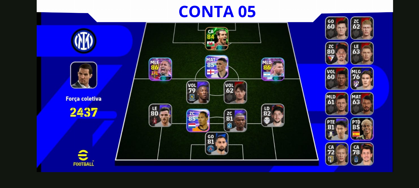 Contas Efootball Iniciais com Épicos/big Times Garantidos! Vol. 14