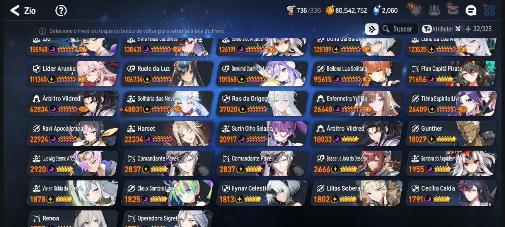 Epic Seven Conta Mid Game Rank S15 com Elvira ML e PvP Encaminhado e Recursos