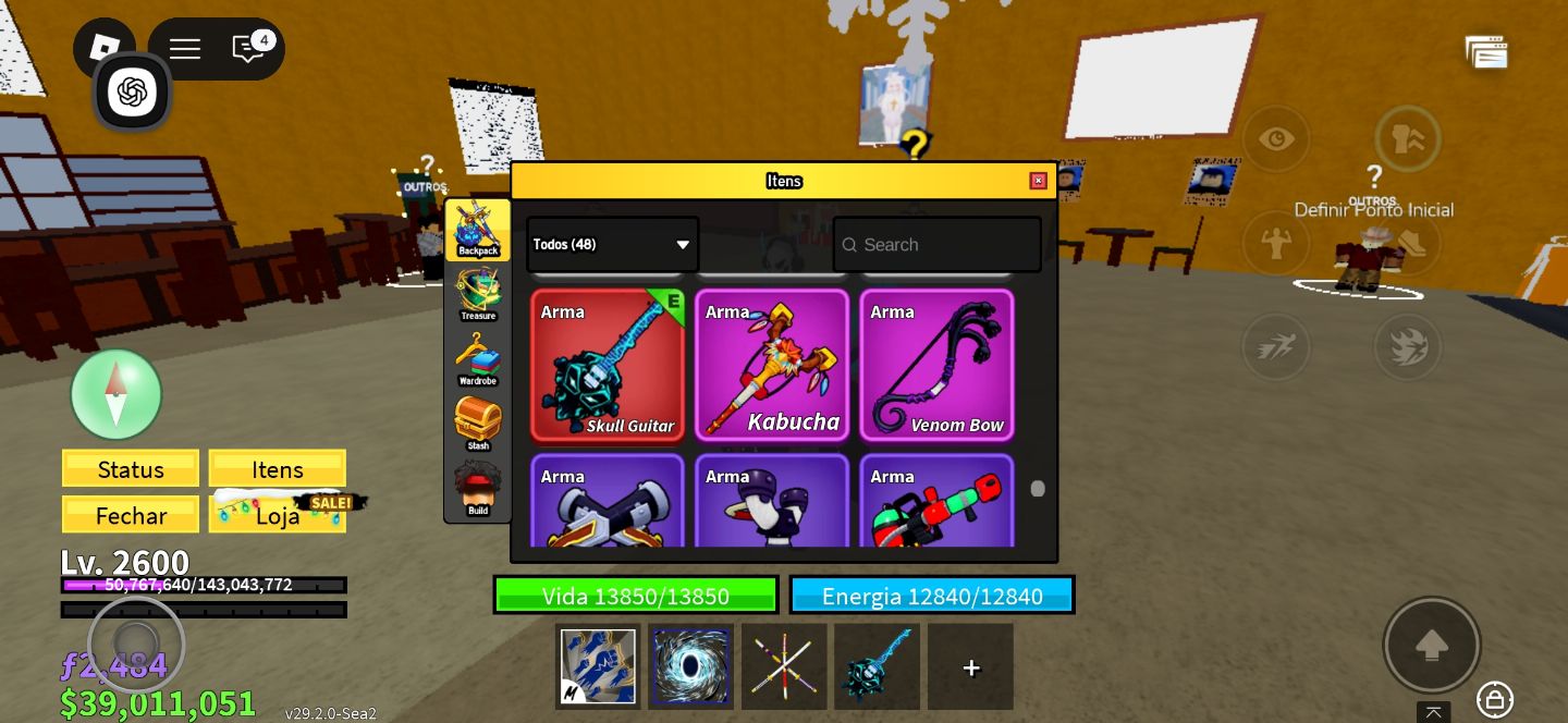 Conta Blox Fruits FULL ENDGAME Dark Blade + V4 FULL + Frutas Raras.