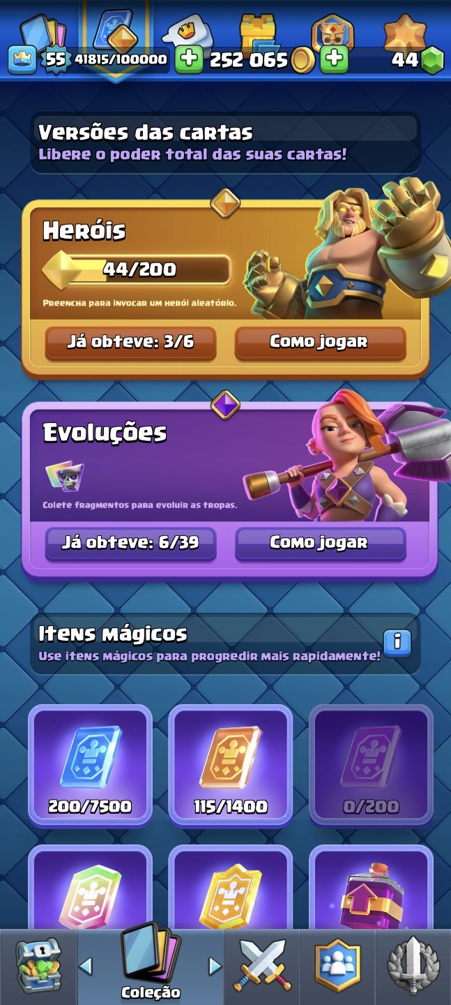 Conta Clash Royale antiga, arena 25, 10k de troféu