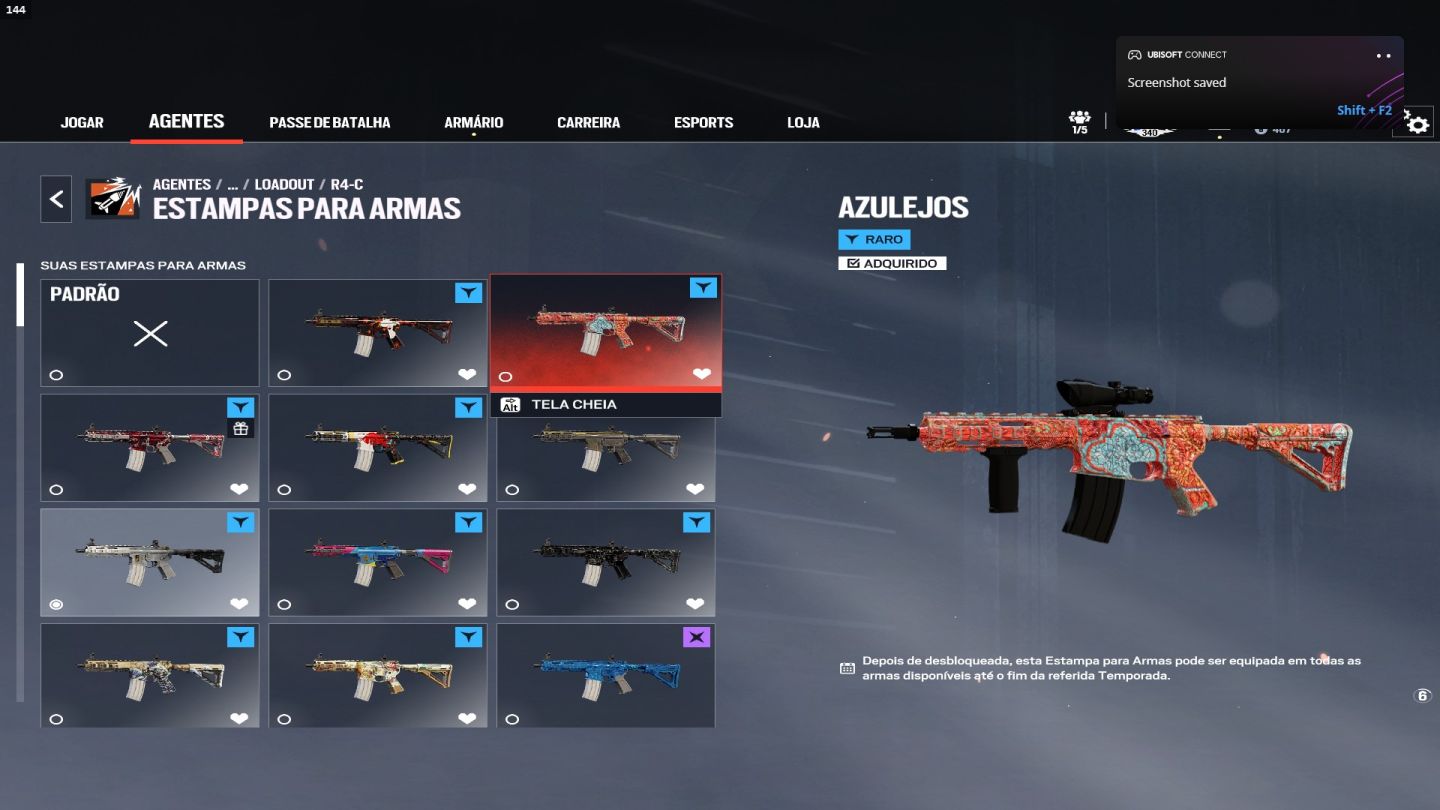 Conta Full Geleira e com Carbono de R6