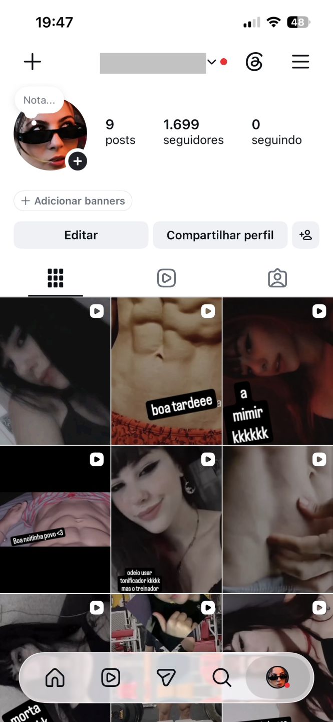 Conta Instagram Perfil Montado e com Seguidores