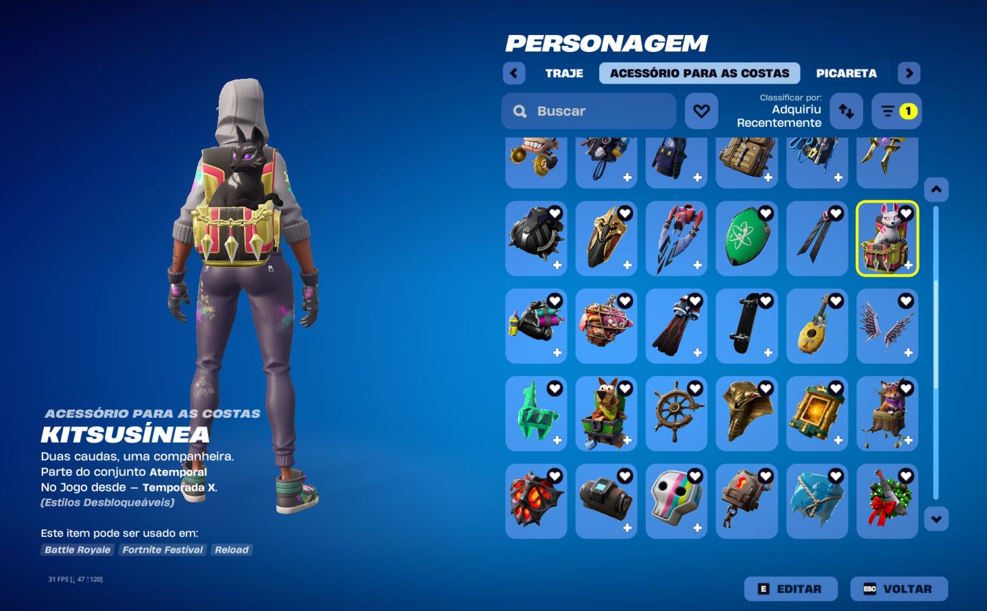 Conta antiga Fortnite - desde a Temporada 3 do capitulo 1 - skins, danças e etc.