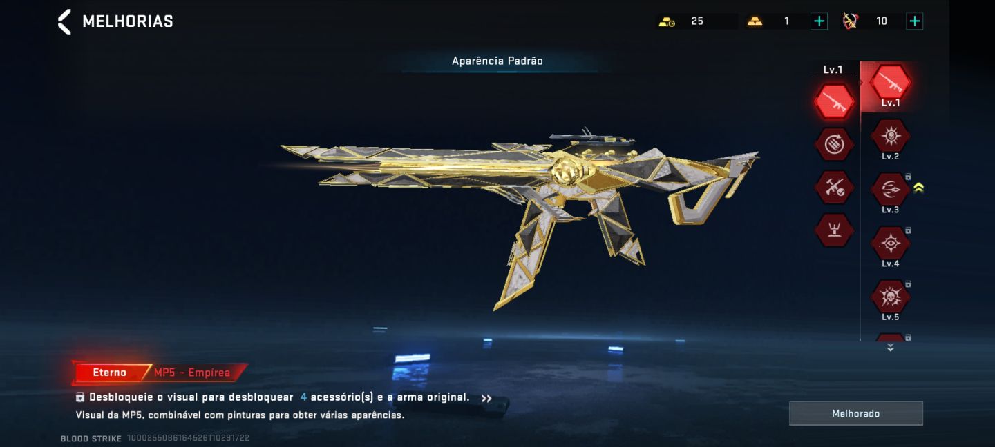 CONTA BLOOD STRIKER COM MP5 E SPEAR ETERNO