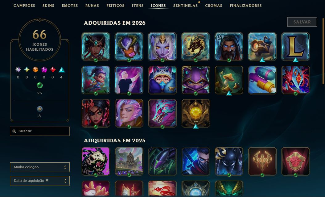 CONTA LOL DIAMANTE 3 - 59 SKINS - LV 79