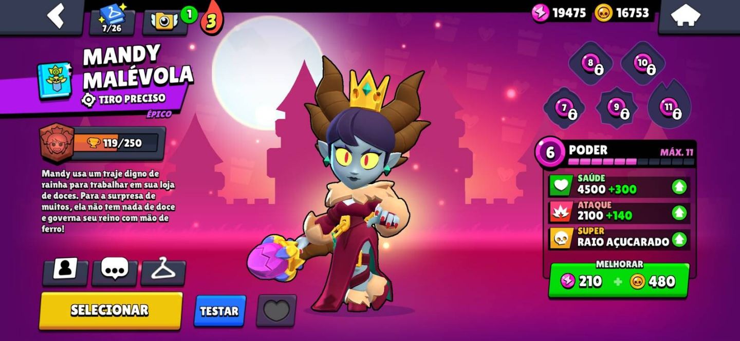 CONTA BRAWL STARS / CLASH ROYALE | SHELLY ESTELAR | 9 ANOS | FULL ACESSO