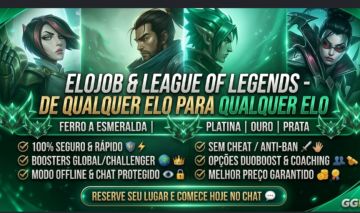 Elojob no league of legends, máximo ate platina