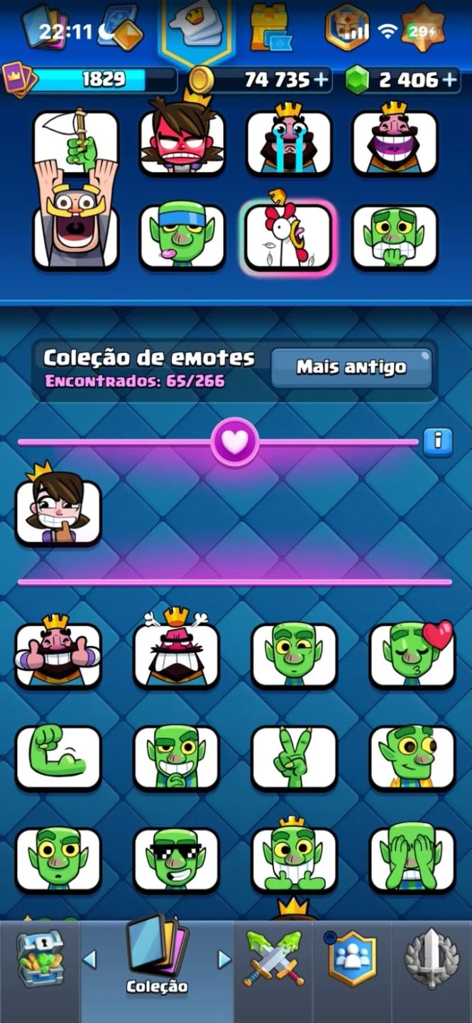 CONTA COM 14K DE TROFEUS + 122 CARTAS + 2400 GEMAS, 100% SEGURA! SÃO ANOS UPANDO