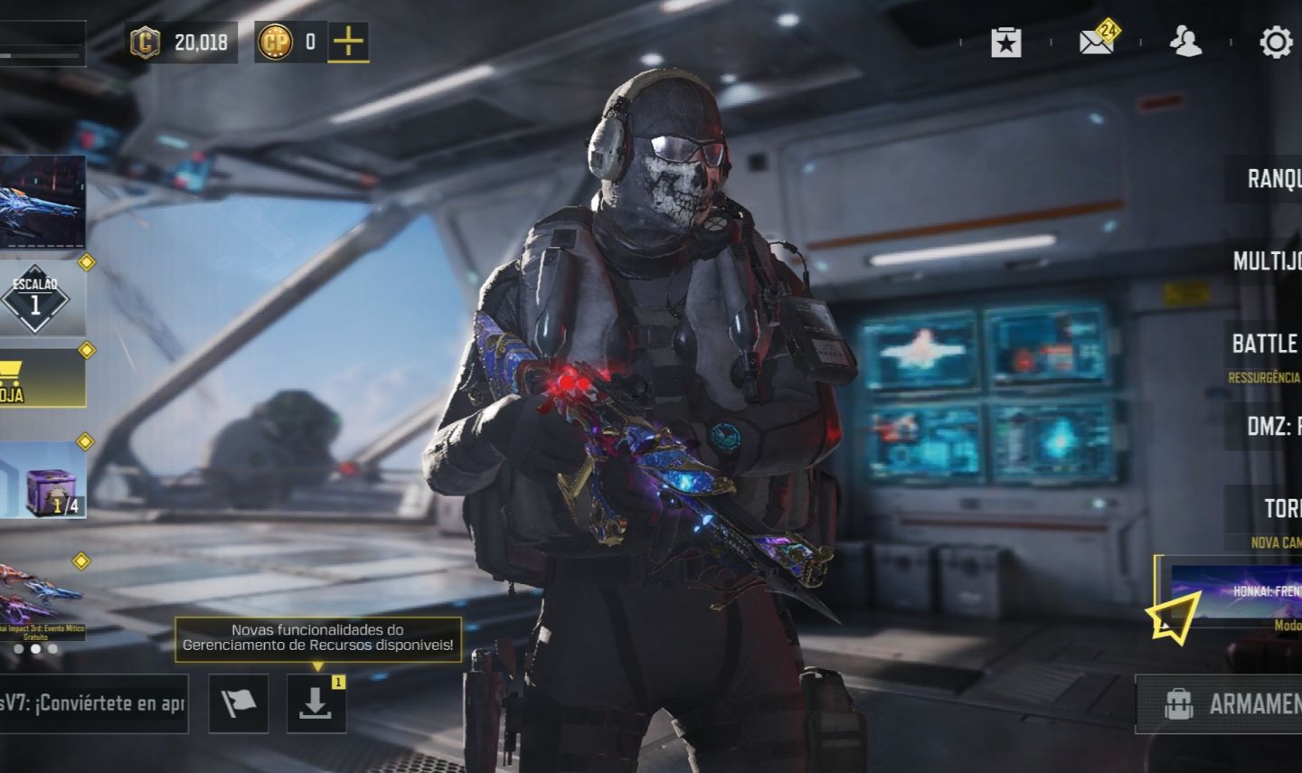 Conta COD Mobile com várias skins raras
