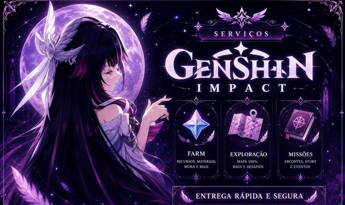 (PROMO) SERVIÇOS GENSHIN - FARM, MISSÕES, EVENTOS, EXPLORAÇÃO E MAIS!