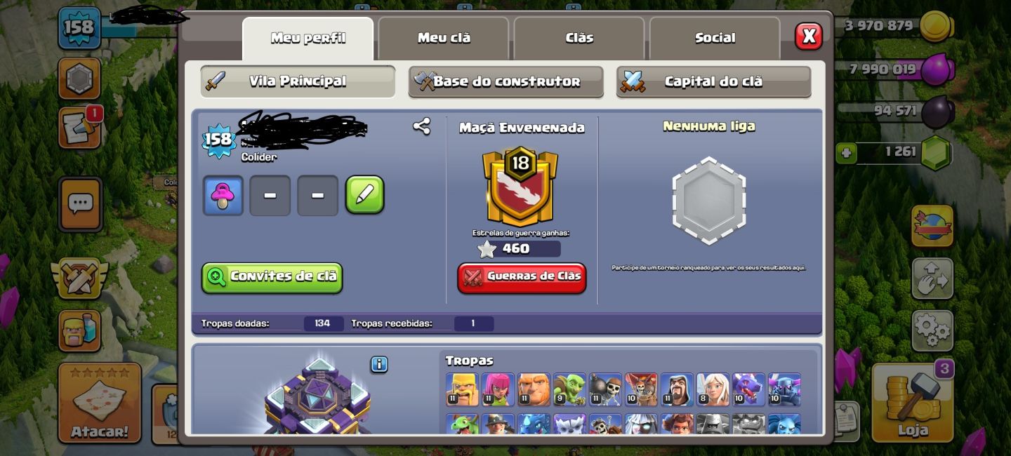 4 CONTAS CLASH LFF CLANS