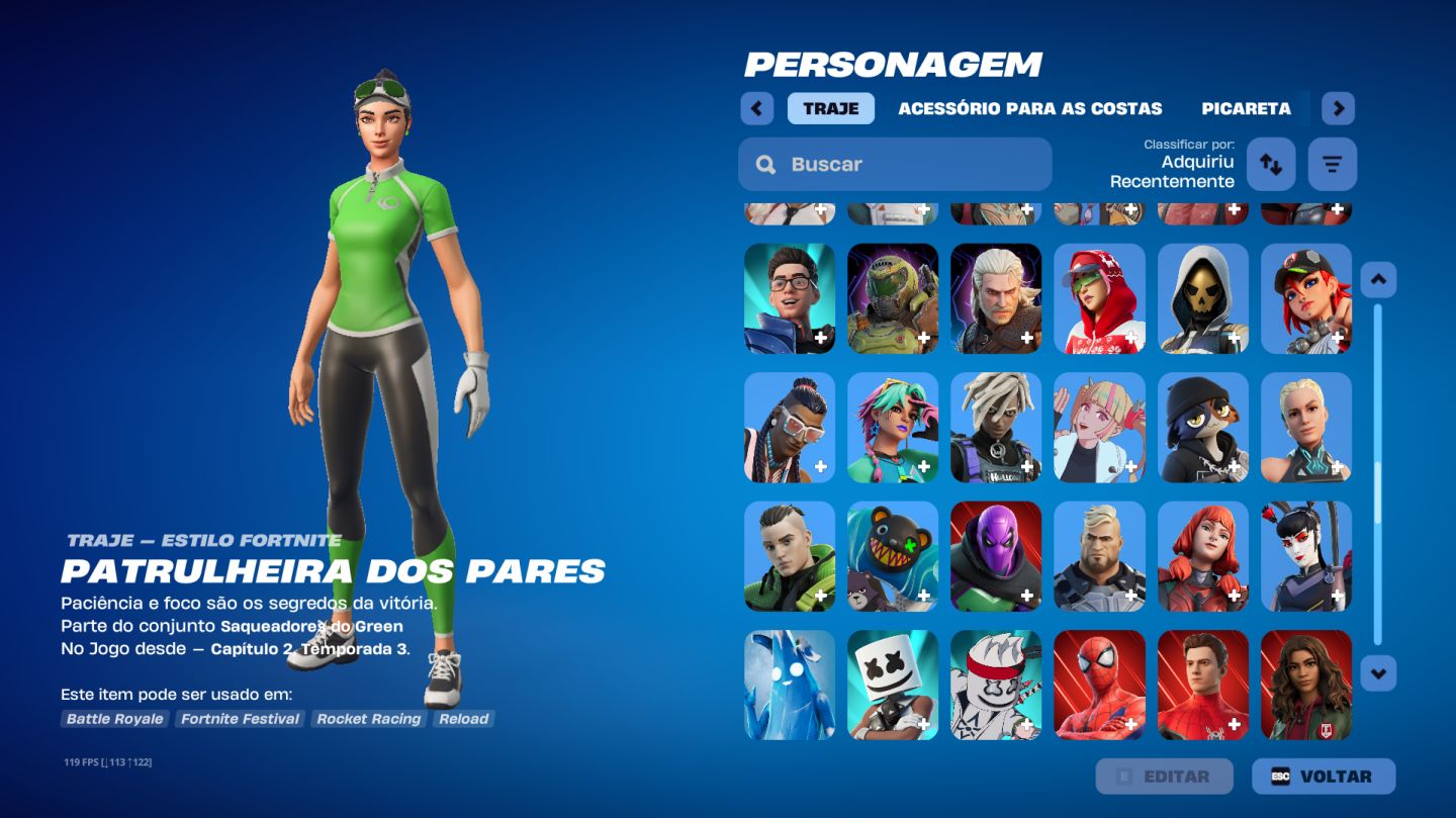 CONTA FORTNITE | 189 SKINS | PASSES ANTIGOS | MUITOS ITENS | CONTA COMPLETA