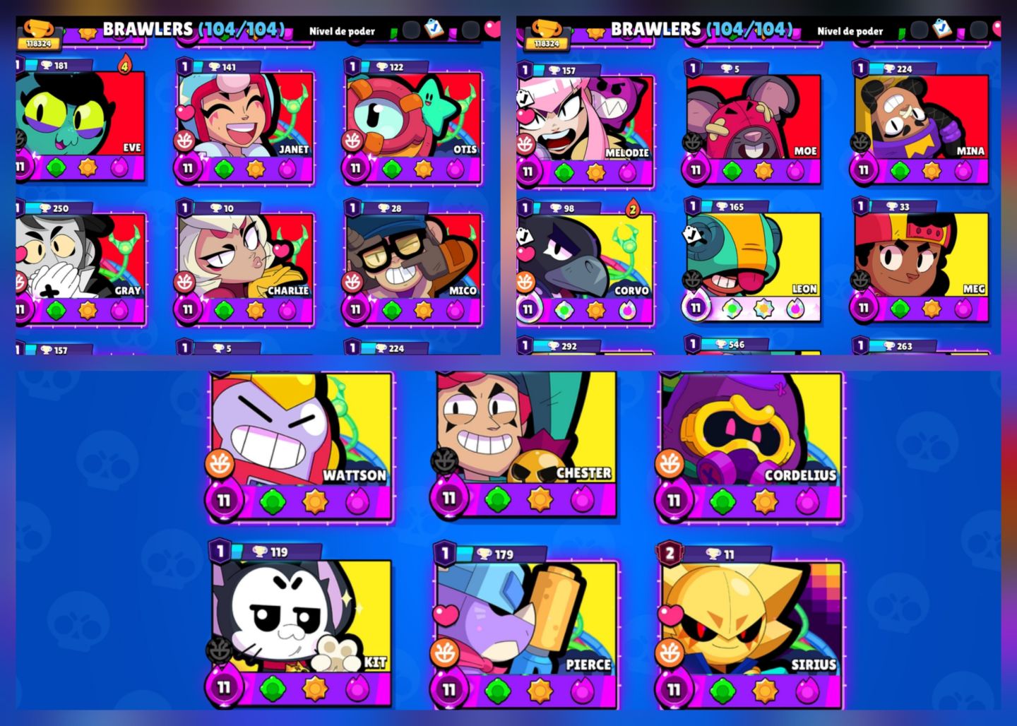 CONTA DE BRAWL STARS 120K, 2019, M1 ANTIGO, MATCHERINO e SPRAY R30! Leia a desc