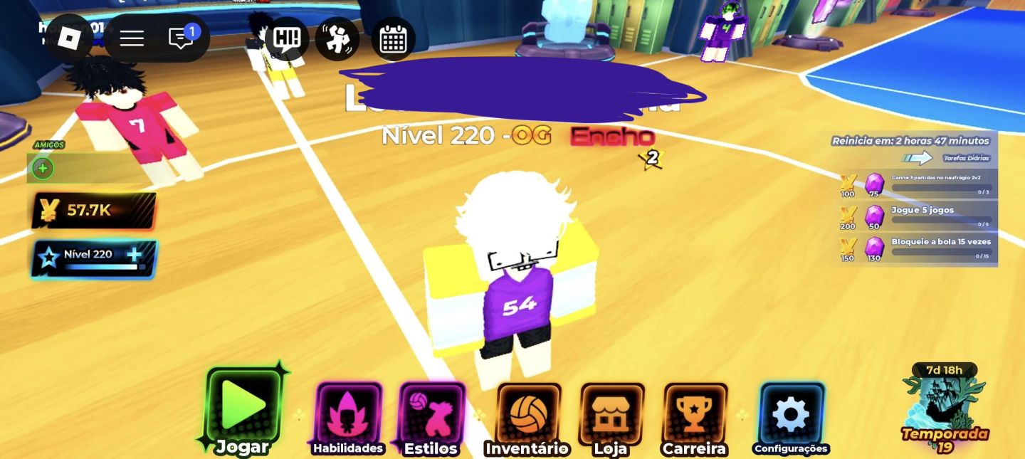 CONTA VOLLEYBALL LEGENDS + BLOX FRUITS | LEIA A LEGENDA