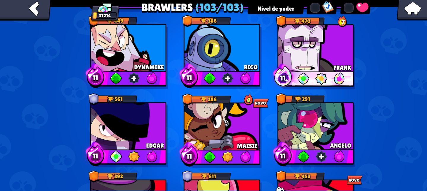 CONTA BRAWL STARS COM SHELLY ESTELAR