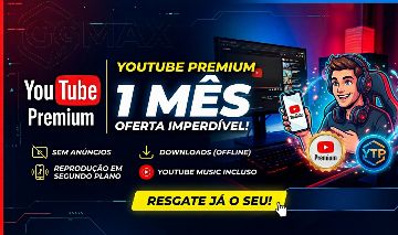 Youtube Premium (1 Mês) Assista Sem Anúncios + YT Music