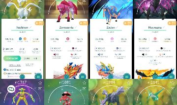CONTA POKÉMON GO COM 107LENDARIO+105SHINYS+21 POKÉMON COM FUNDO+22 100%+8MITICOS