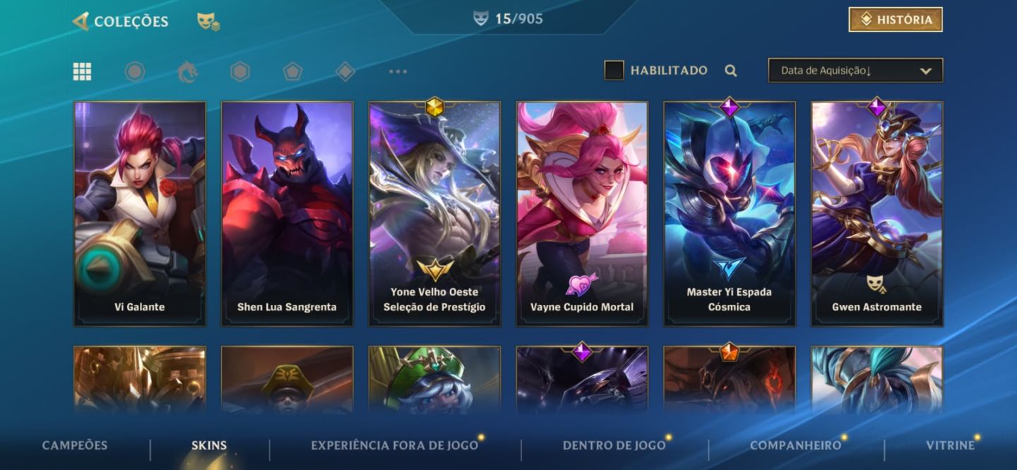 Conta de wild rift com Yone Velho Oeste Edição de Prestigio e outras skins