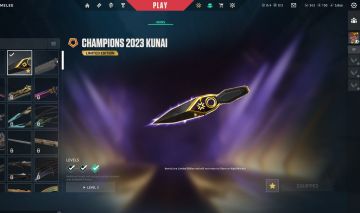 CONTA VALORANT | PACOTE CHAMPIONS 2023 (Vandal + Kunai) | Ex-Ouro 3