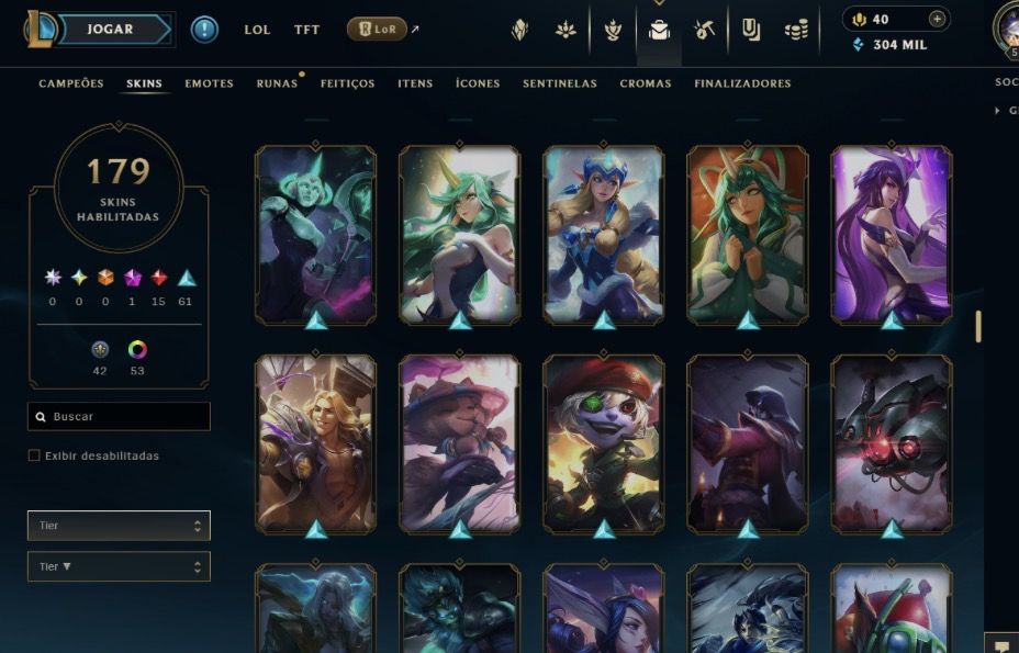 CONTA LOL | 200+ SKINS | 500K EA | UNRANKED | 1.5KK SORAKA | 100% SEGURA
