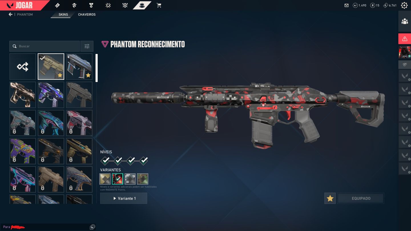 CONTA DE VALORANT COM VARIAS SKINS PLATINA 3