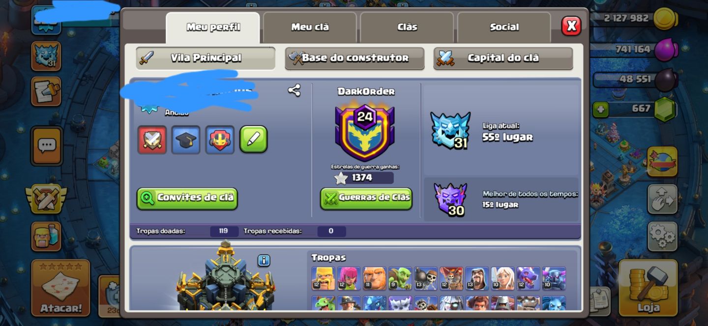 Conta brawlstars com mais de 100k de troféu, fama star force, várias skins