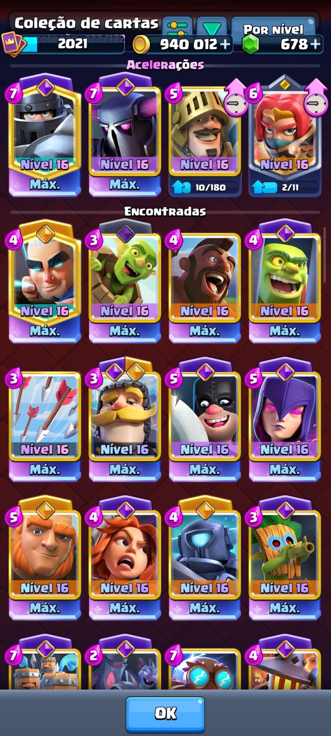 Conta Clash Royale bem encaminhada