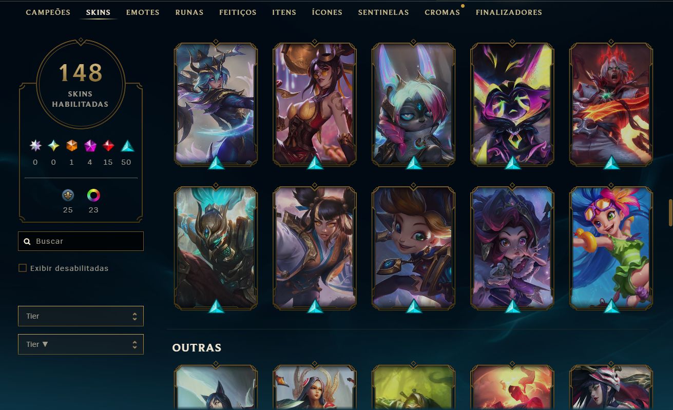 Conta LVL 361, 148 skins com Leblanc Lenda Ascendida , Katarina PRESTIGIO
