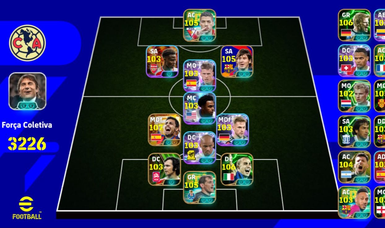CONTA EFOOTBALL BRABA DO RODRI 107 + SAKA 103 | 7 PAGOS | 400 MOEDAS NO iOS!