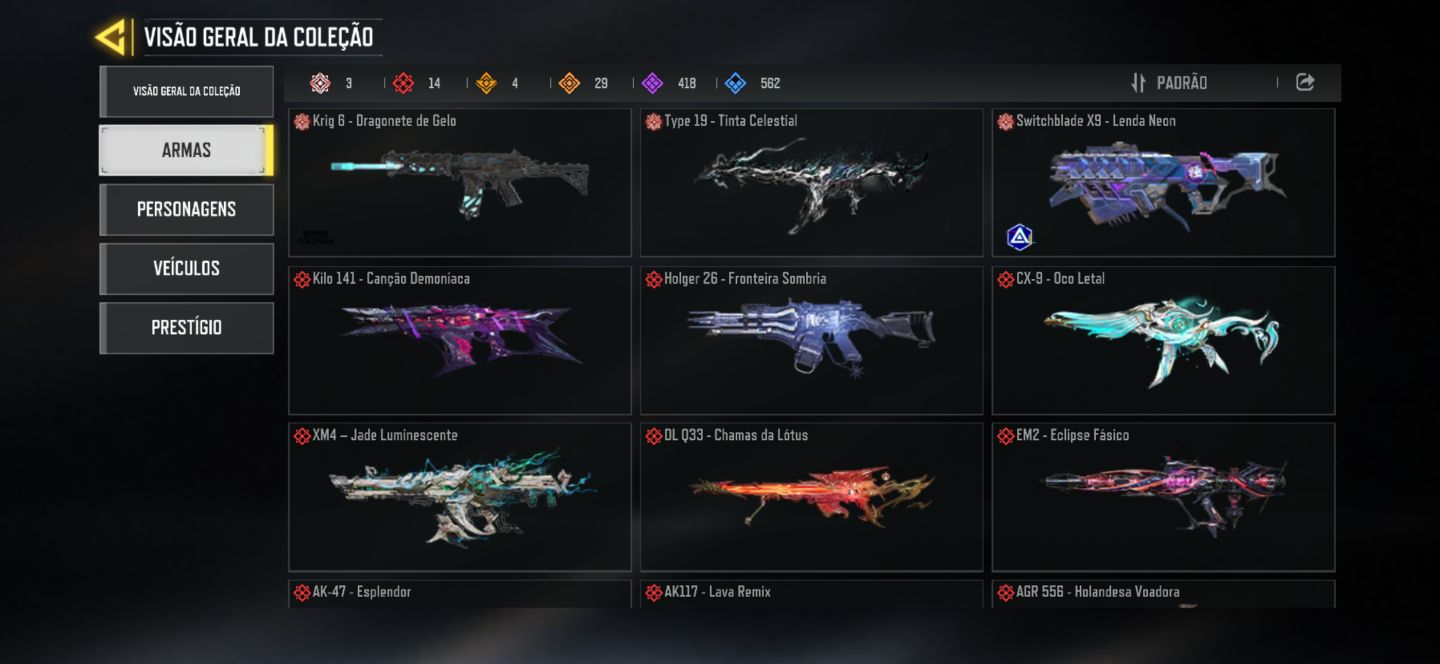 Conta Cod Mobile - 14 armas míticas