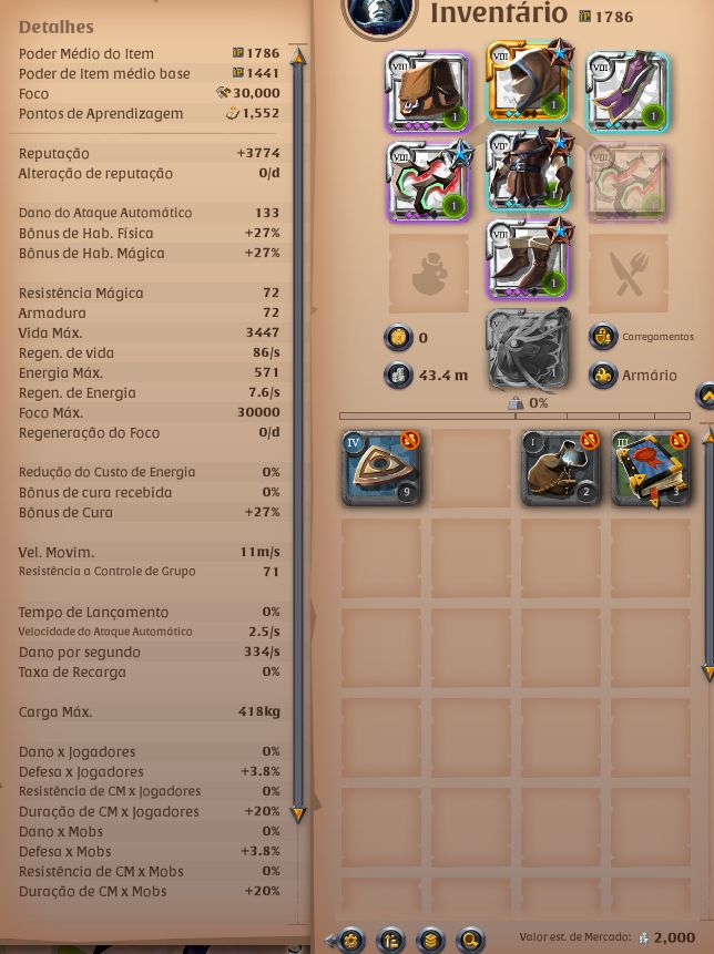 CONTA ALBION ONLINE À VENDA COM SPEC EM DAGGERS E SWORD