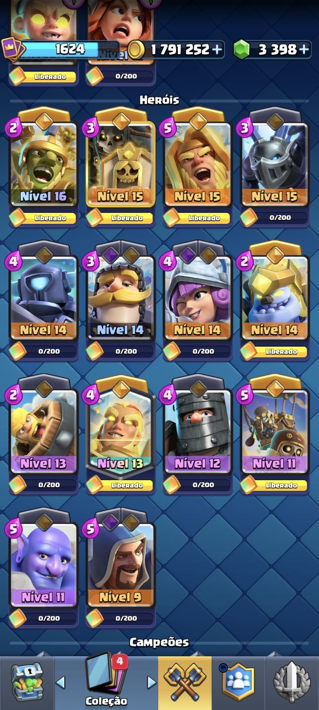 Conta com vrs deck nível máximo para o competitivo, 9 anos de conta .