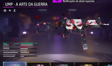 CONTA DE FREE FIRE UMP ARTE DA GUERRA