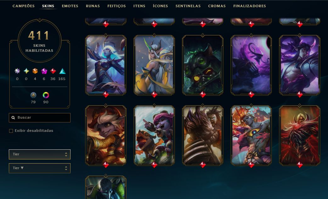 CONTA LOL | 411 SKINS | SEASON 2014